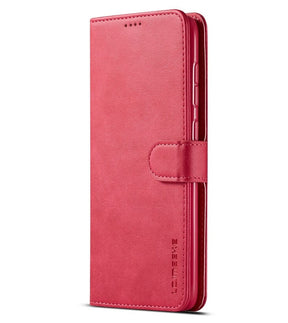 Кожен Калъф с Джобове за Samsung A70, Wallet Leather Book Case, Розов