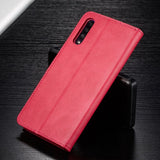Кожен Калъф с Джобове за Samsung A70, Wallet Leather Book Case, Розов (4)