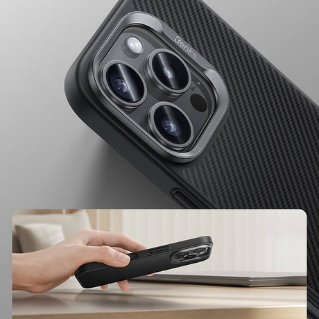 Magsafe Кевларен Калъф за iPhone 16 Pro Max, Benks ArmorPro Case, Черен (10)