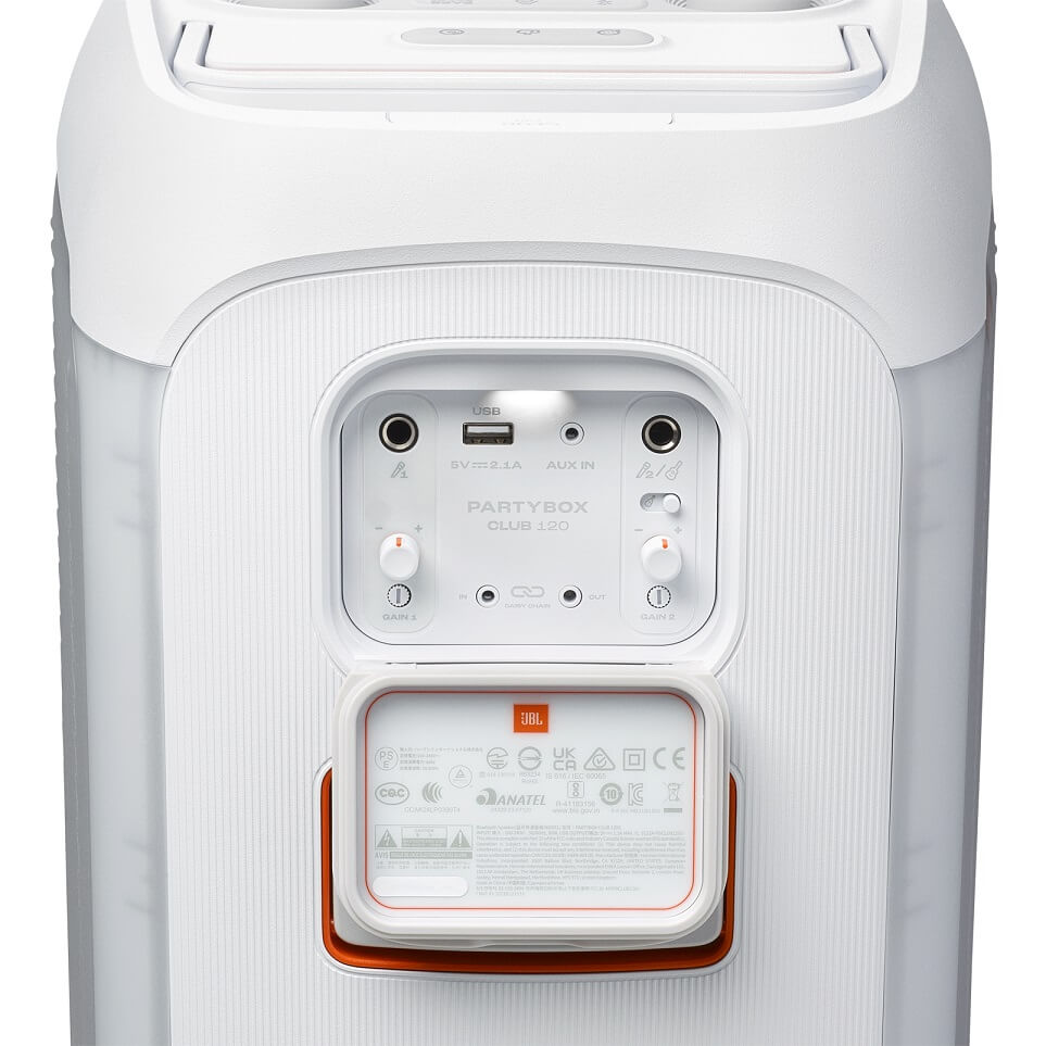 Безжична Колона, JBL Partybox Club 120 Bluetooth Speaker, Бял (6)