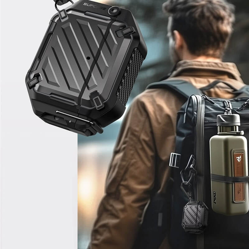 Magsafe Водоустойчив Калъф за Airpods 4, Supcase UB Pro, Черен (5)