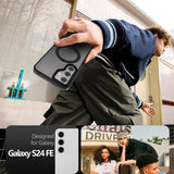 Magsafe Калъф за Samsung S24 FE, Tech-Protect Magring Case, Черен (5)