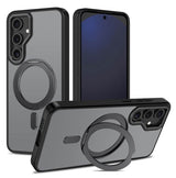 Magsafe Калъф за Samsung S24 FE, Tech-Protect Magring Case, Черен