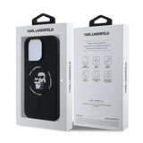 Magsafe Калъф за iPhone 16 Pro Max, Karl Lagerfeld Karl&Choupette Heads Ring Case, Черен (6)