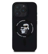 Magsafe Калъф за iPhone 16 Pro Max, Karl Lagerfeld Karl&Choupette Heads Ring Case, Черен (2)