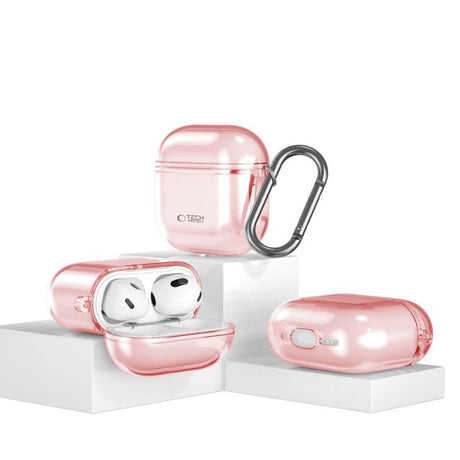 Силиконов Калъф за Apple Airpods 4, Tech-Protect FlexAir Case, Розов (4)