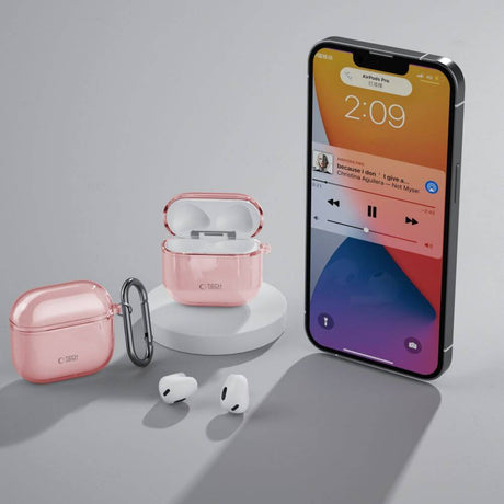 Силиконов Калъф за Apple Airpods 4, Tech-Protect FlexAir Case, Розов (6)