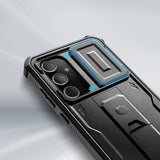 Противоударен Калъф с Плъзгач за Камера за Samsung S24 FE, Tech-Protect Kevlar Cam Plus Case, Черен (2)