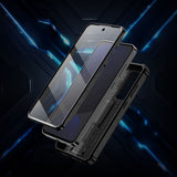 Противоударен Калъф с Плъзгач за Камера за Samsung S24 FE, Tech-Protect Kevlar Cam Plus Case, Черен (4)