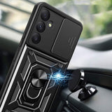 Калъф с Предпазител за Камера и Стойка за Samsung S24 FE, Tech-Protect CamShield Pro Case, Черен (3)