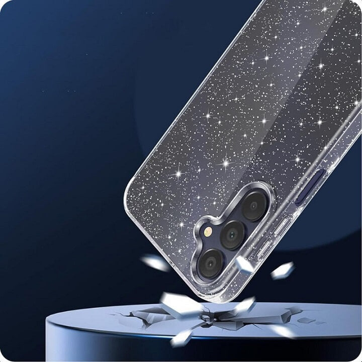 Блестящ Калъф за Samsung A16, Tech-Protect FlexAir Glitter Case, Прозрачен (2)