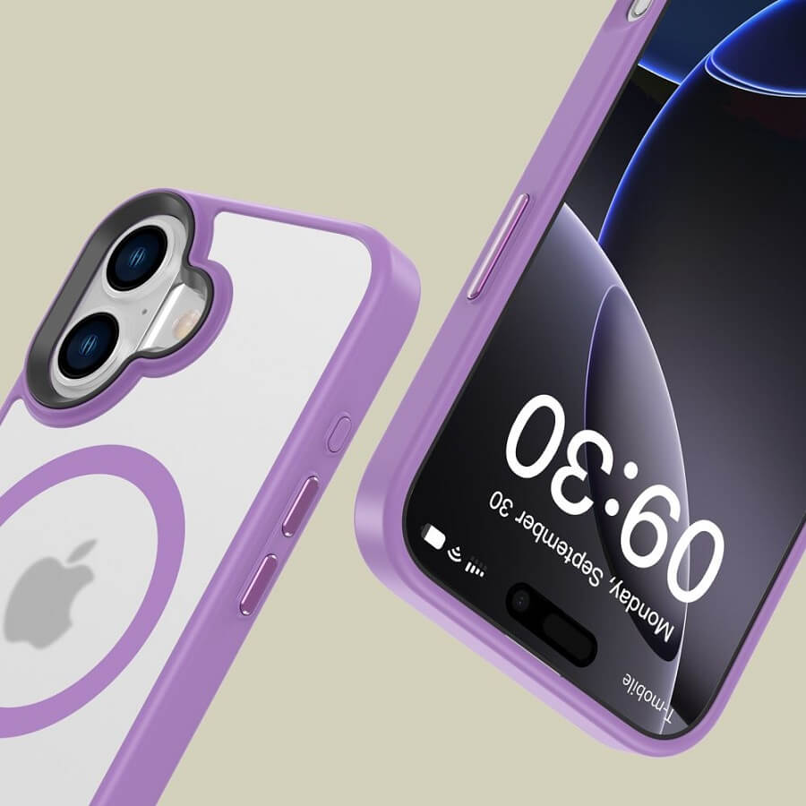 Magsafe Калъф за iPhone 16, Tech-Protect MagMat Case, Лилав (2)
