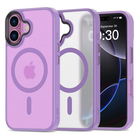 Magsafe Калъф за iPhone 16, Tech-Protect MagMat Case, Лилав