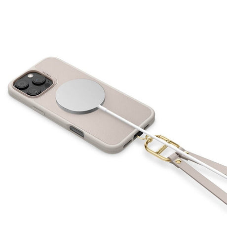 Magsafe Кожен Калъф с Връзки за iPhone 16 Pro, Spigen Cyrill Kajuk Classic Charm, Бежов (4)