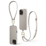 Magsafe Кожен Калъф с Връзки за iPhone 16 Pro Max, Spigen Cyrill Kajuk Classic Charm, Бежов (6)
