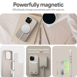 Magsafe Кожен Калъф с Връзки за iPhone 16 Pro, Spigen Cyrill Kajuk Classic Charm, Бежов (9)