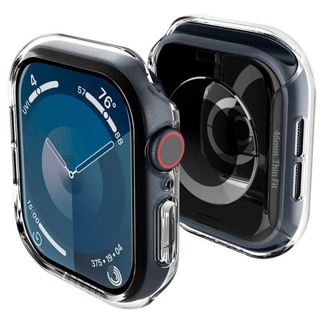 Калъф за Apple Watch 11/ 10 46mm, Spigen Thin Fit Case, Прозрачен (3)