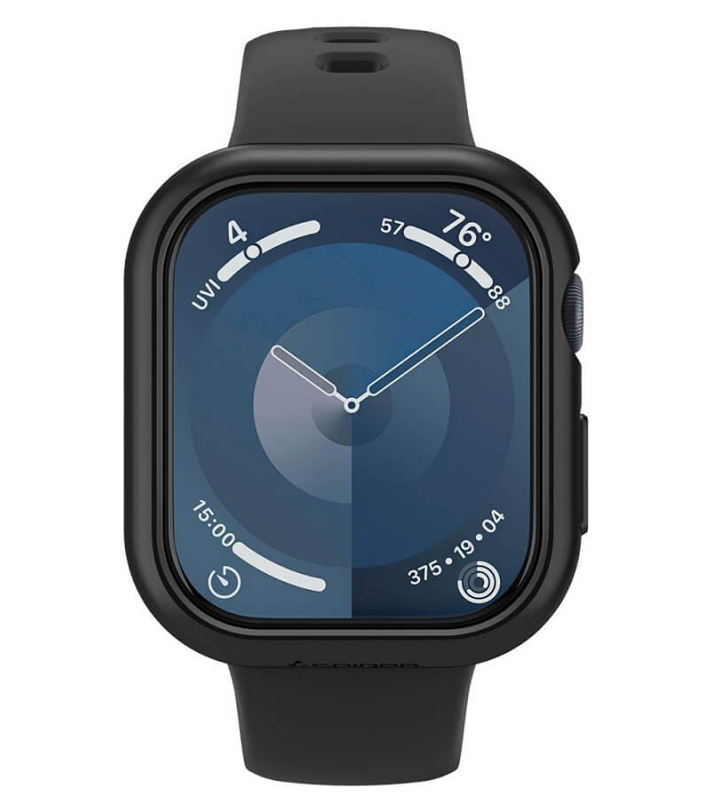 Калъф за Apple Watch 11/ 10 46mm, Spigen Thin Fit Case, Черен