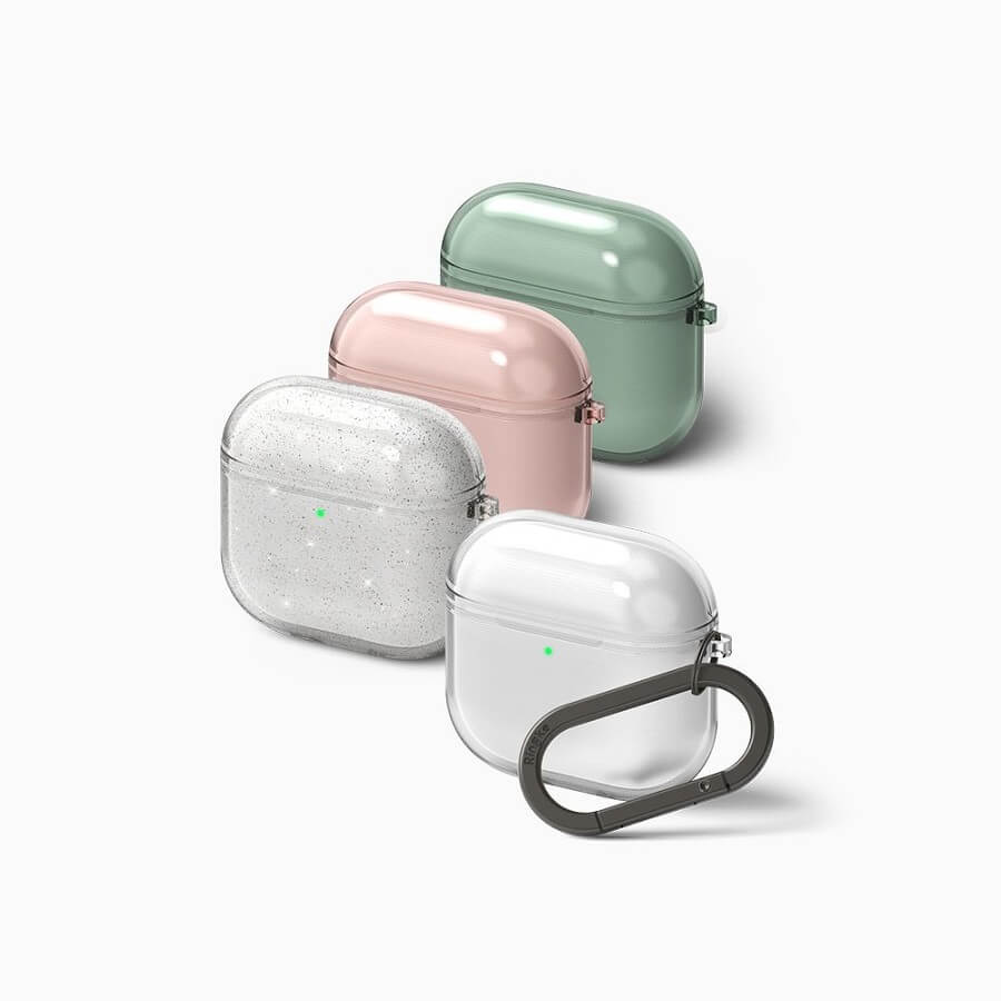 Калъф за Apple Airpods 4, Ringke Air Glitter Case, Прозрачен (3)