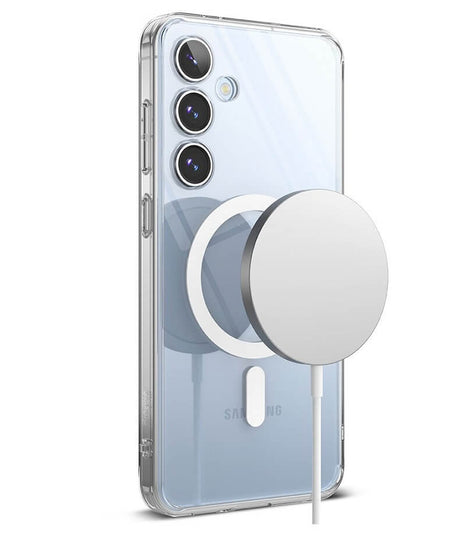 Magsafe Калъф за Samsung S24 FE, Ringke Fusion Magnetic Case, Прозрачен