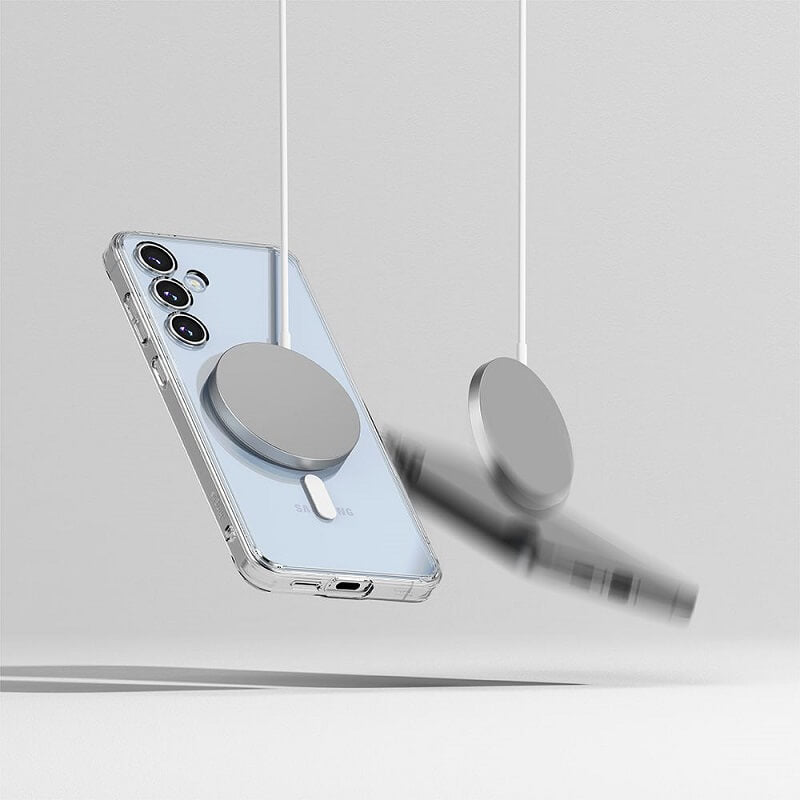Magsafe Калъф за Samsung S24 FE, Ringke Fusion Magnetic Case, Прозрачен (3)