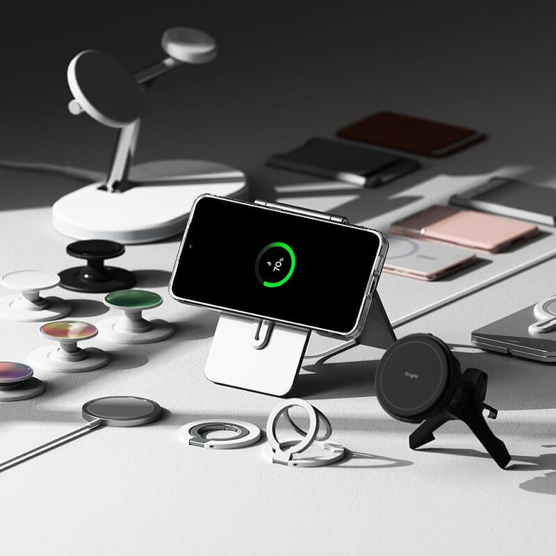 Magsafe Калъф за Samsung S24 FE, Ringke Fusion Magnetic Case, Прозрачен (5)