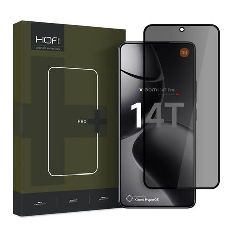 Затъмняващ Протектор за Xiaomi 14T/ 14T Pro, Hofi Privacy Anty-Spy Glass, Черен