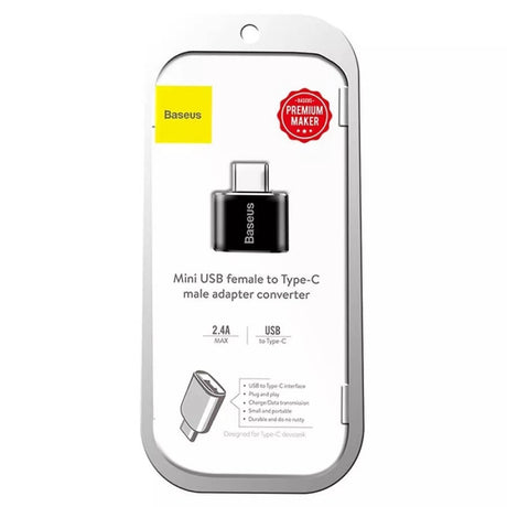 USB-C Преход/Адаптер, Baseus USB-A to USB-C OTG, Черен (6)