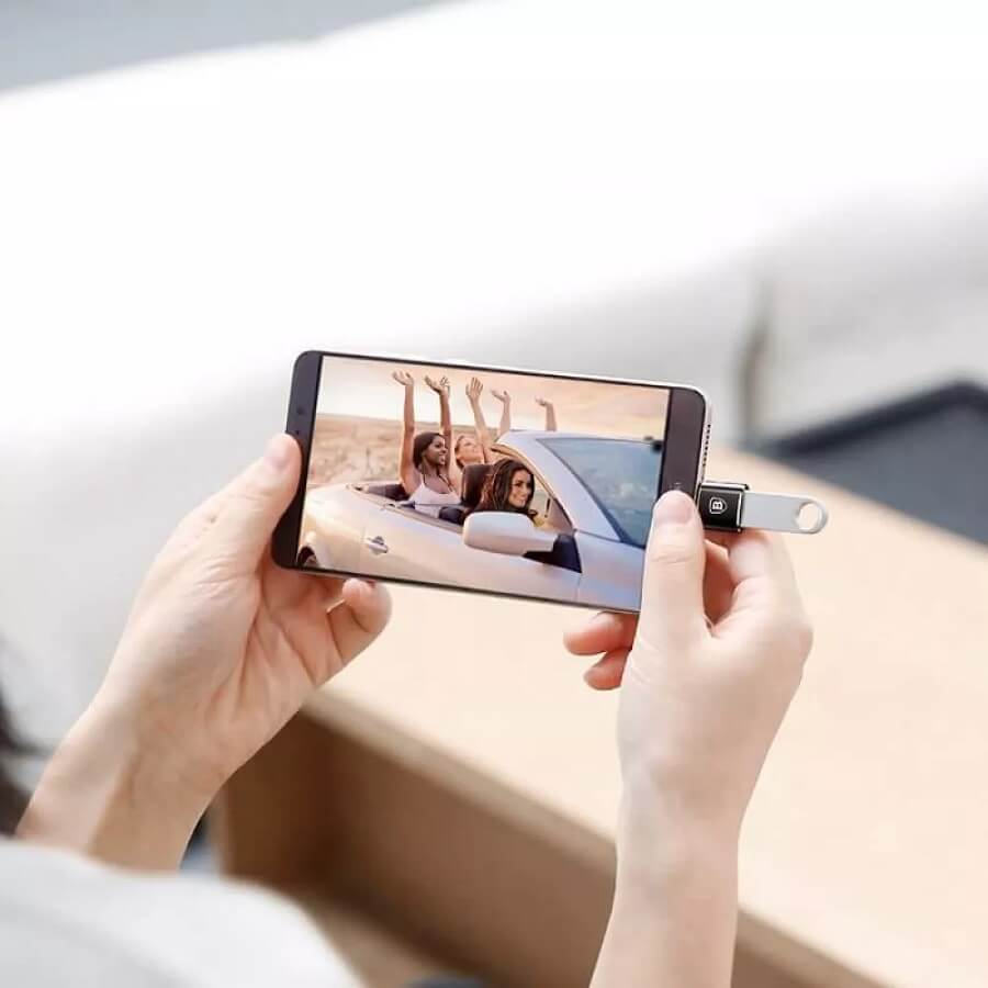 USB-C Преход/Адаптер, Baseus USB-A to USB-C OTG, Черен (5)