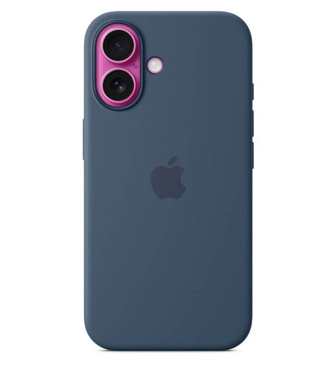 Оригинален Силиконов Калъф за iPhone 16, Silicone Magsafe Case MYY23ZM/A, Син (2)