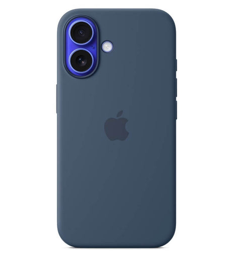 Оригинален Силиконов Калъф за iPhone 16, Silicone Magsafe Case MYY23ZM/A, Син
