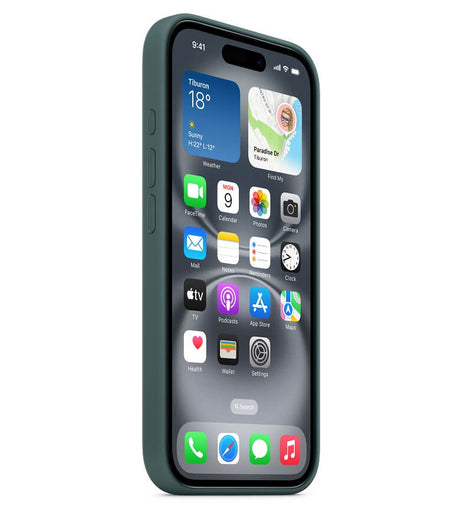 Оригинален Силиконов Калъф за iPhone 16, Silicone Magsafe Case MA7V4ZM/A, Зелен (5)
