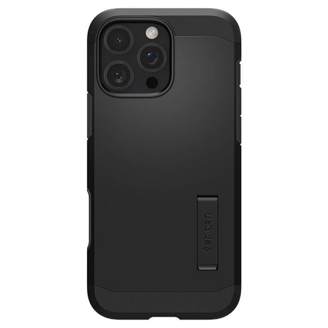 MagSafe Противоударен Калъф за iPhone 16 Pro Max, Spigen Tough Armor T Case, Черен (3)