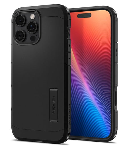 MagSafe Противоударен Калъф за iPhone 16 Pro, Spigen Tough Armor T Case, Черен