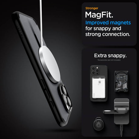 Magsafe Противоударен Калъф за iPhone 16 Pro, Spigen Ultra Hybrid T Frost Case, Черен (9)