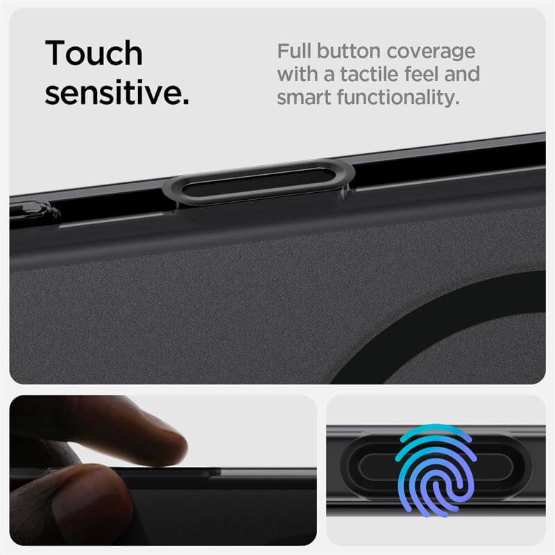 Magsafe Противоударен Калъф за iPhone 16 Pro Max, Spigen Ultra Hybrid T Frost Case, Черен (7)