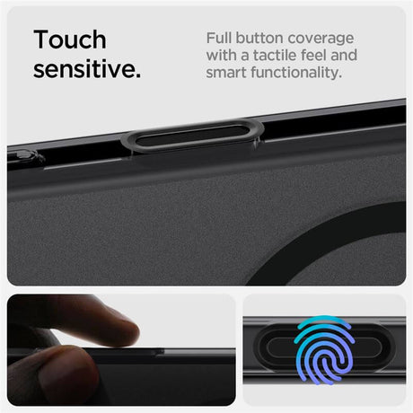 Magsafe Противоударен Калъф за iPhone 16 Pro Max, Spigen Ultra Hybrid T Frost Case, Черен (7)