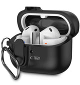 Калъф за Samsung Galaxy Buds 3 Pro/ 3 FE/ 3, Tech-Protect Slim Hook Case, Черен