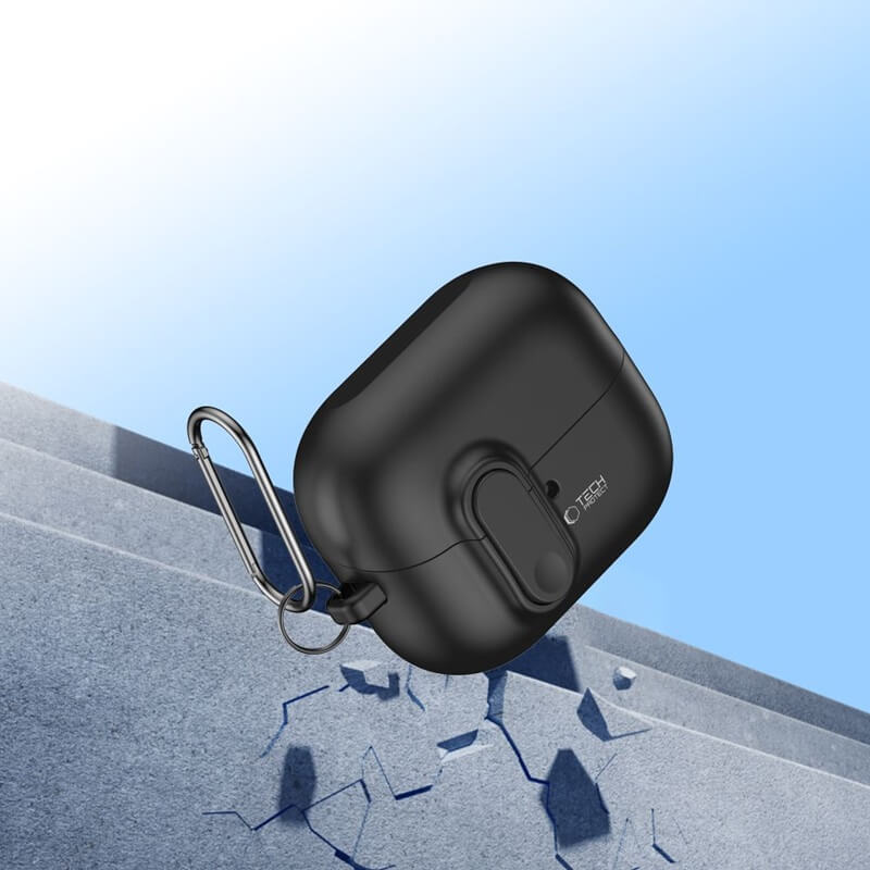 Калъф за Samsung Galaxy Buds 3 Pro/ 3 FE/ 3, Tech-Protect Slim Hook Case, Черен (4)