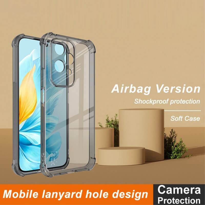 Противоударен Силиконов Калъф за Honor 200 Lite, Imak Shockproof Case, Черен (4)