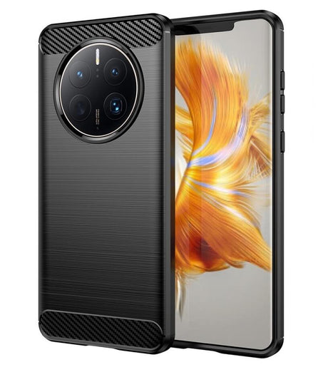 Противоударен Калъф за Huawei Mate 50 Pro, Premium Carbon Case, Черен
