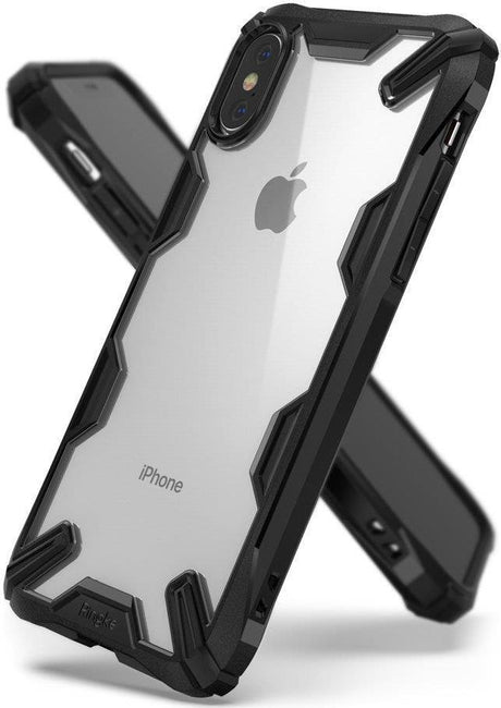 Противоударен Хибриден Калъф за iPhone XS/X, Ringke Fusion X Case, Черен