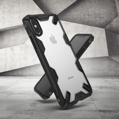 Противоударен Хибриден Калъф за iPhone XS/X, Ringke Fusion X Case, Черен (5)
