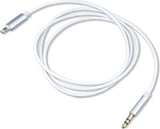 Аудио Адаптер за iPhone и iPad, 4Smarts Lightning to Aux 3.5 mm Jack Cable 1m, Бял (2)