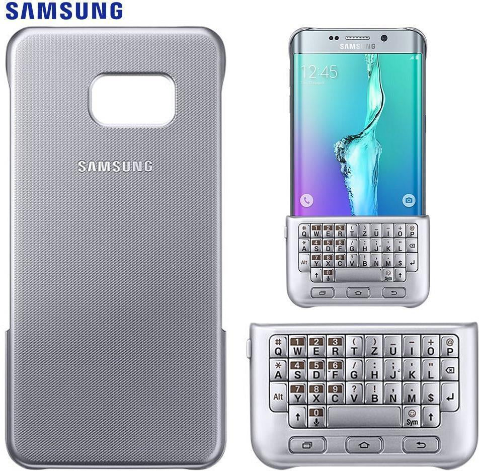 Оригинален Калъф с Клавиатура за Samsung S6 Edge Plus Keyboard Cover Case EJ-CG928msegww, Сребрист