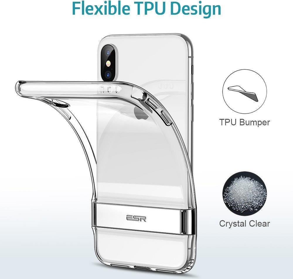 Противоударен Калъф с Поставка за iPhone XS Max, ESR Simplace Case, Прозрачен (4)