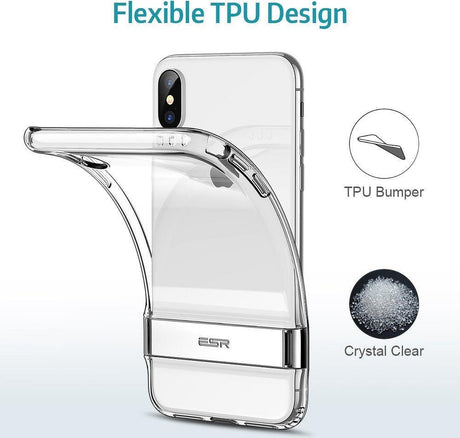 Противоударен Калъф с Поставка за iPhone XS Max, ESR Simplace Case, Прозрачен (4)