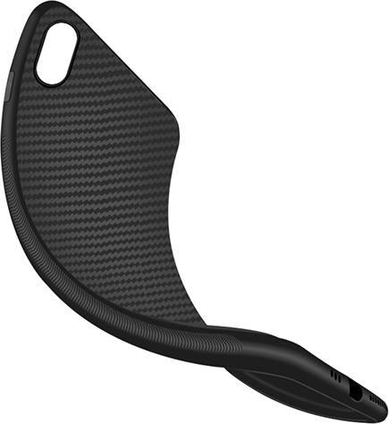 Силиконов Калъф за Huawei P20, Forcell Fiber Case, Черен (3)