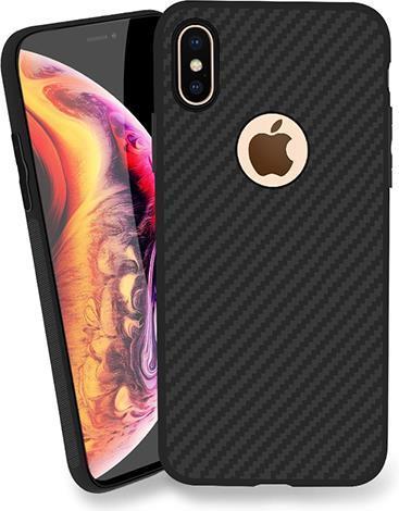 Силиконов Калъф за Huawei P20, Forcell Fiber Case, Черен
