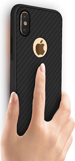 Силиконов Калъф за Xiaomi Redmi 7, Forcell Fiber Case, Черен (5)